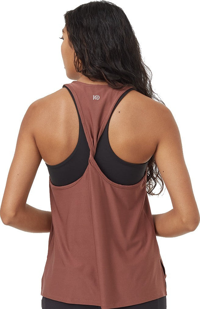 Active Soft Knit Light Twist Tank - Womens - mesa red 1