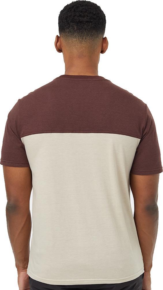 Blocked Pocket T-shirt - Mens - Deep Mahogany / Pale Oak 2