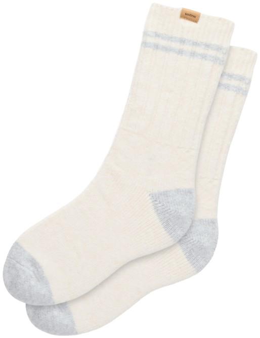 Chutes Cabin Socks - vintage white heather / cabin stripe 1