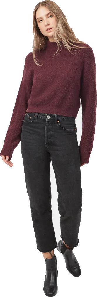 Highline Fuzzy Cable Sleeve Sweater - Womens - fig 1