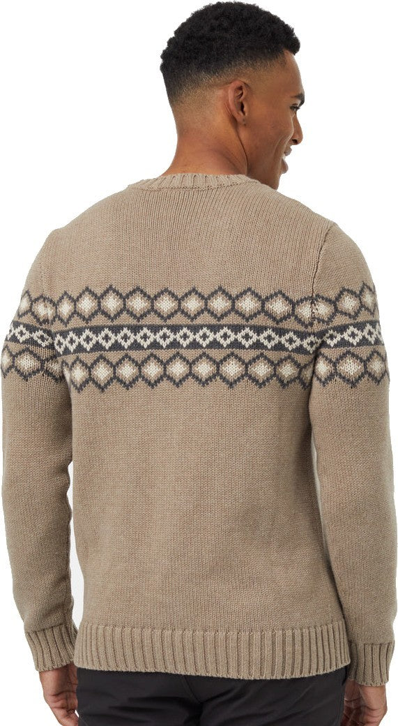 Highline Intarsia Crew Sweater - Mens - fossil heather 1