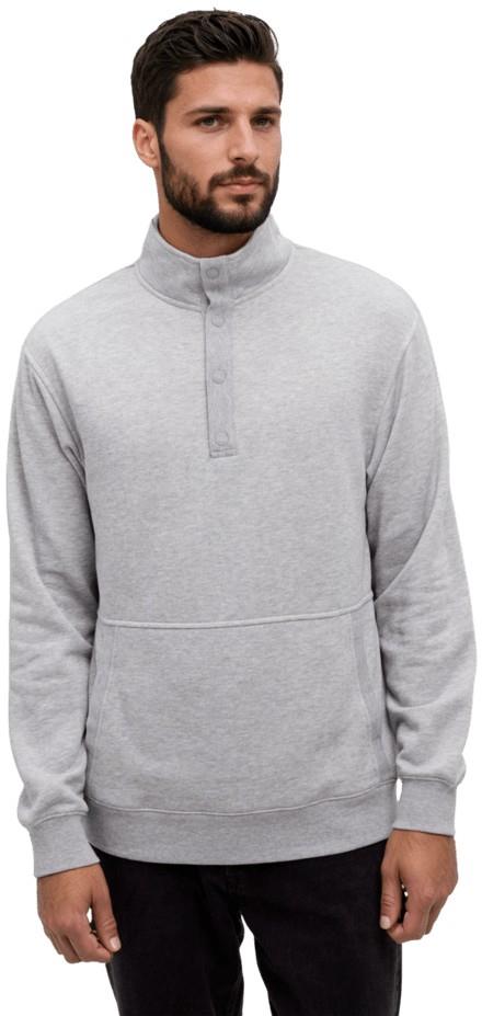 Howson 1/4 Snap - Mens - harbour grey heather 1
