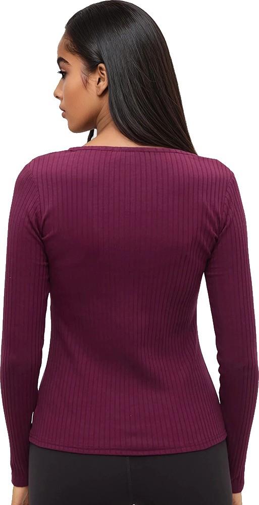 Knowles Henley - Womens - deep burgundy 1