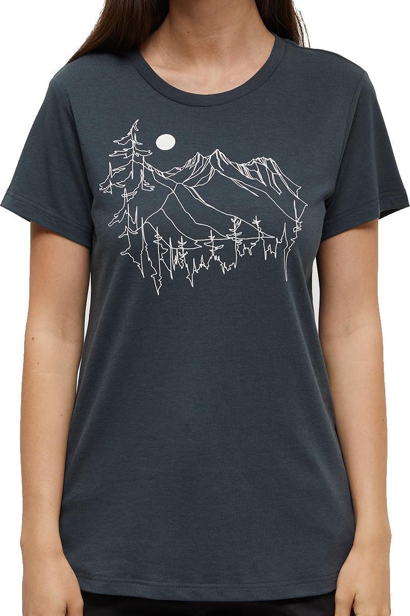 Mountain Fields T-Shirt - Womens - Forest River Green / Vintage White 3