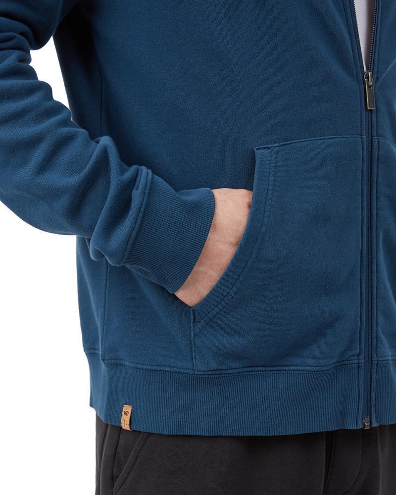 Organic French Terry Full Zip Hoodie - Mens - moonlit ocean 1