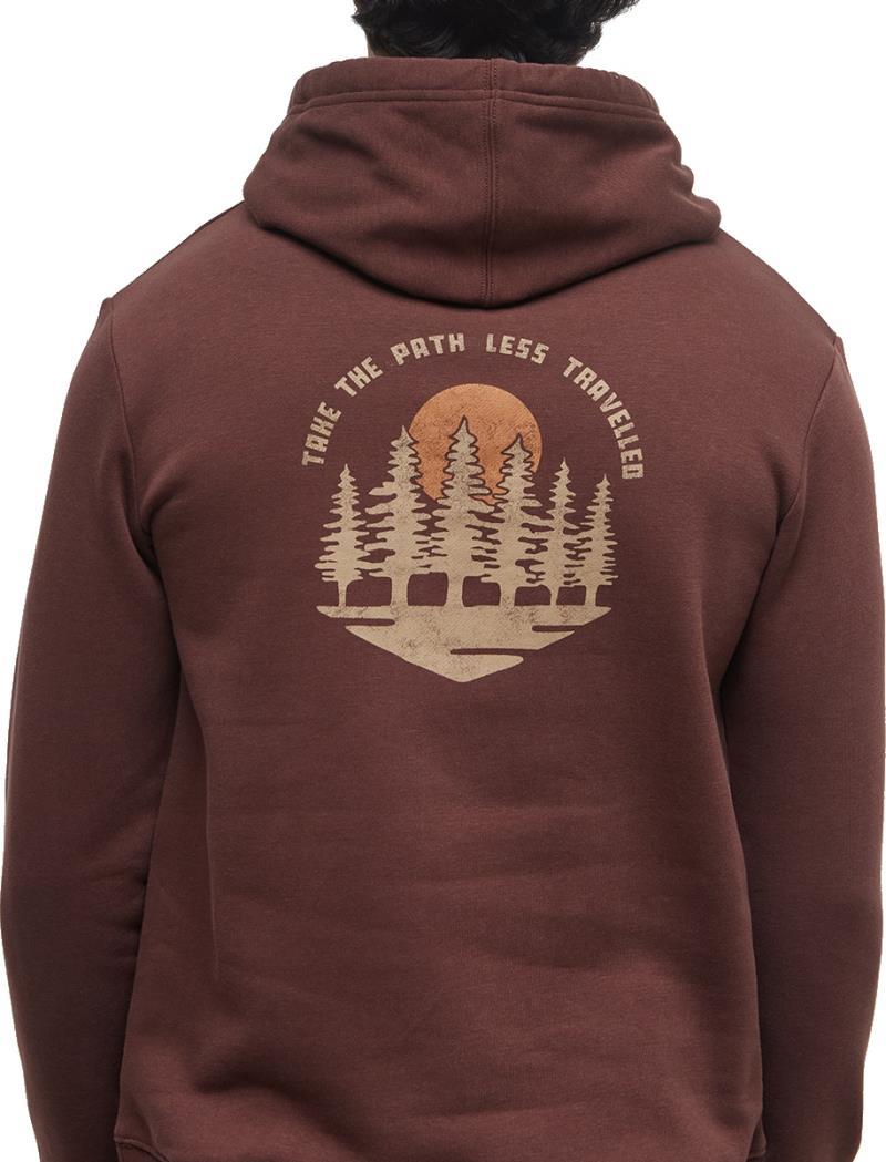 Path Less Travelled Hoodie - Mens - Deep Mahogany / Pecan Brown 3