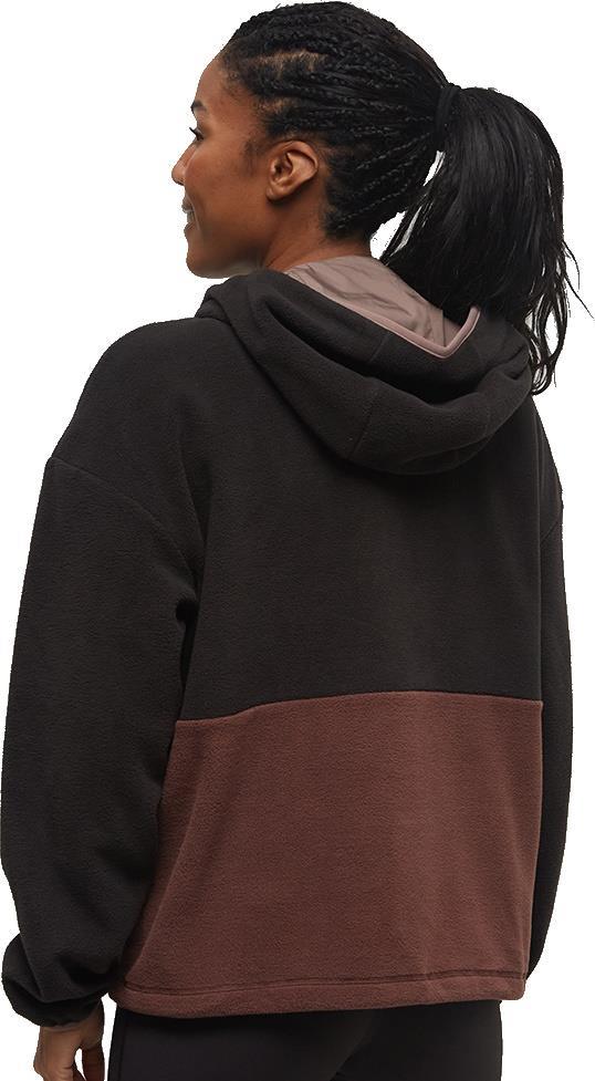 Recycled MicroFleece Contrast 1/4 Zip - Womens - Meteorite Black / Deep Mahogany / Elkwood 2