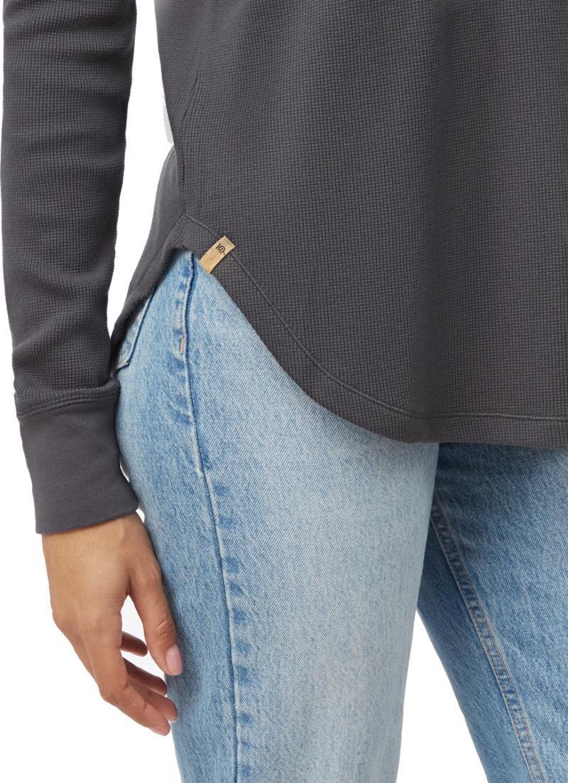 TreeWaffle Turtleneck LS - Womens - forest river green 1
