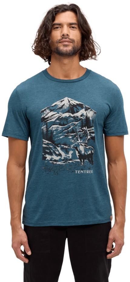 Winter Mountain Tops T-Shirt - Mens - pacific teal heather / pale oak 1
