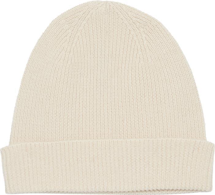 Wool Ribbed Beanie - oatmeal 1