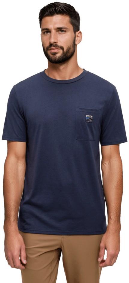 tentree Vintage Mountain Patch T-Shirt - Mens - midnight blue / mountain patch 1