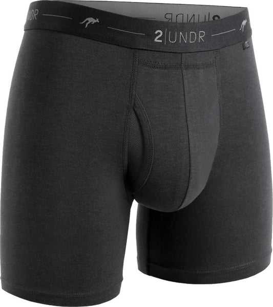 Day Shift Boxer Briefs, 6" Inseam, Solid - 4XL-5XL - Mens - black 1