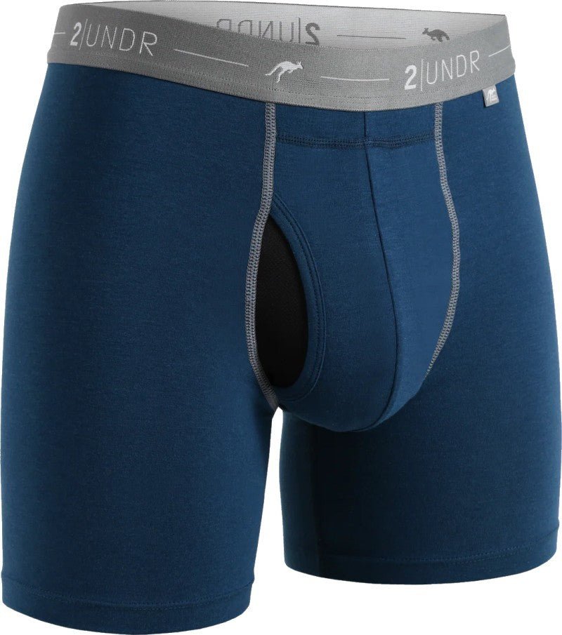 Day Shift Boxer Briefs, 6" Inseam, Solid - 4XL-5XL - Mens - navy 1