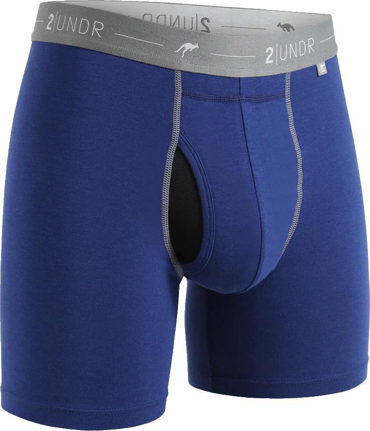 Day Shift Boxer Briefs, 6" Inseam - Solid - Mens - navy 1
