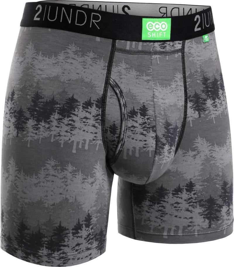 Eco Shift Boxer Briefs, 6" Inseam - Print - Mens - Forest 1