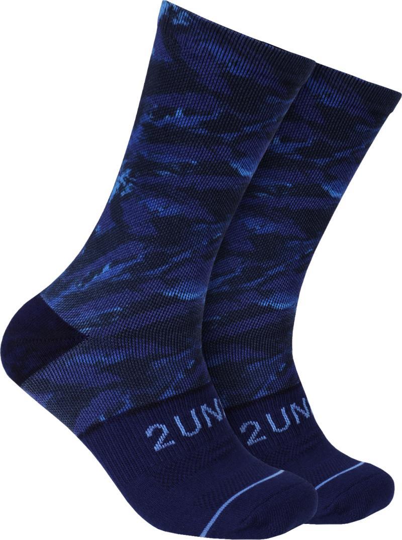 Flex Crew Socks - Print - Mens - Blue Storm 1