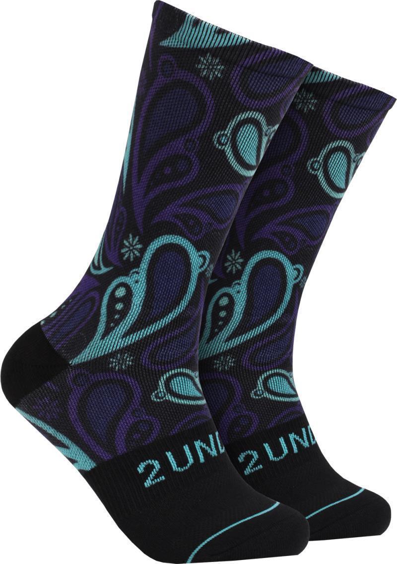 Flex Crew Socks - Print - Mens - Peacock Paisley 1