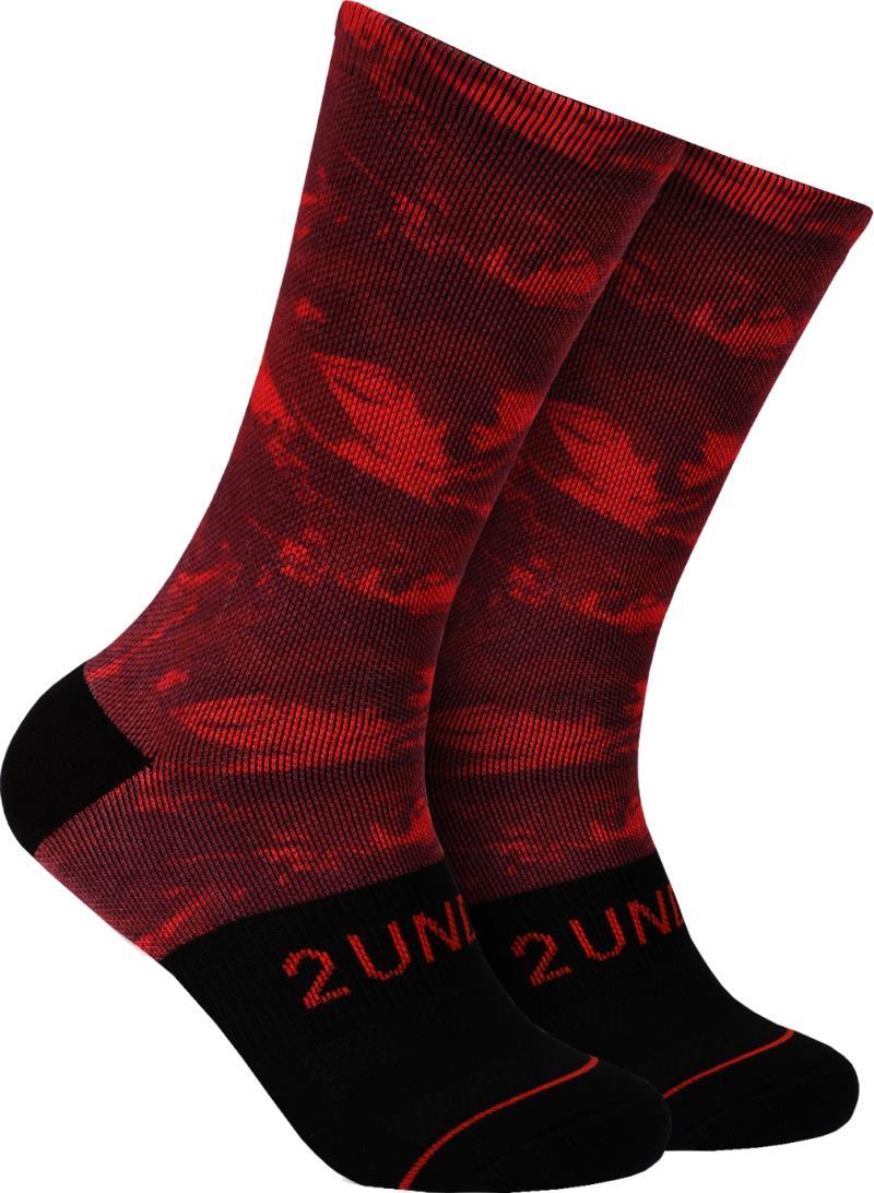 Flex Crew Socks - Print - Mens - Red Storm 1