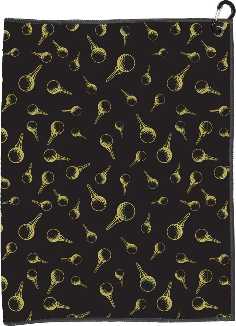 Golf Towel - gold tees 1