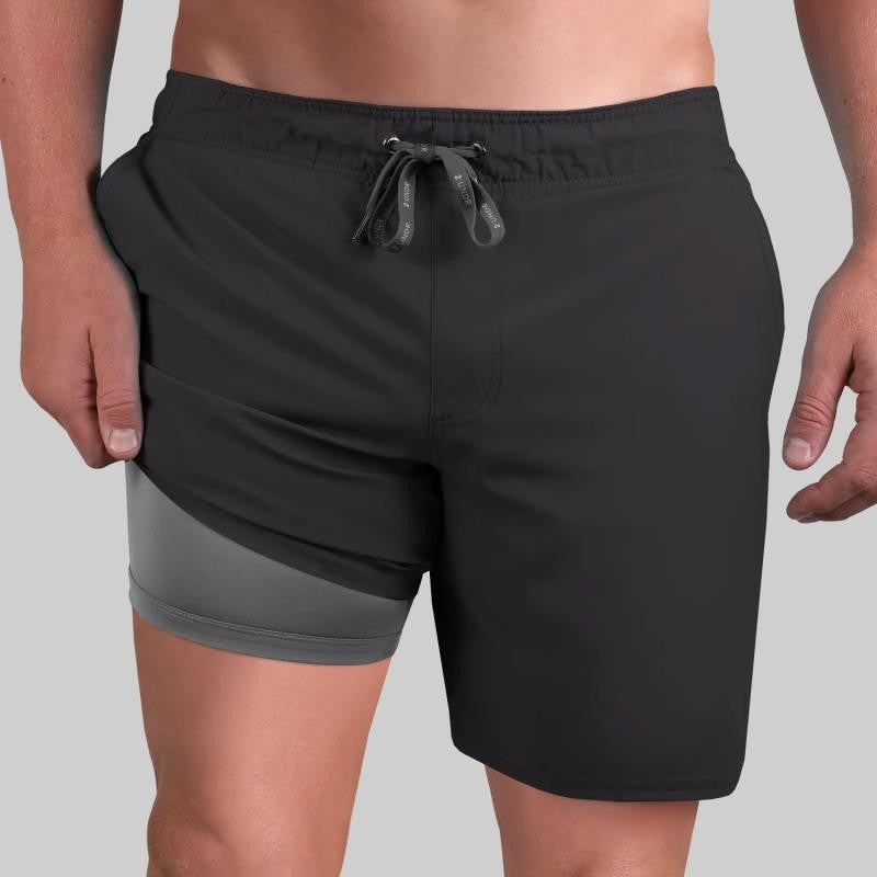 Juicy 2-in-1 Shorts - 4XL-5XL - Mens - black 1