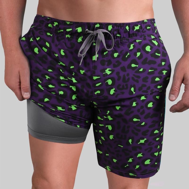 Juicy 2-in-1 Shorts - 4XL-5XL - Mens - wild cat 1