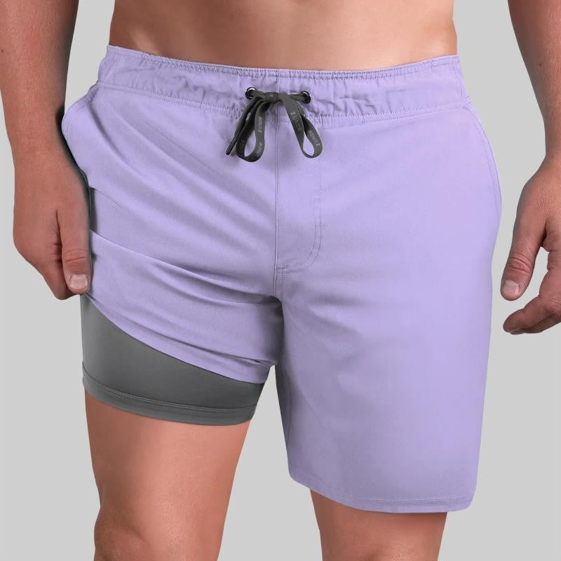Juicy 2-in-1 Shorts - Mens - lavender 1