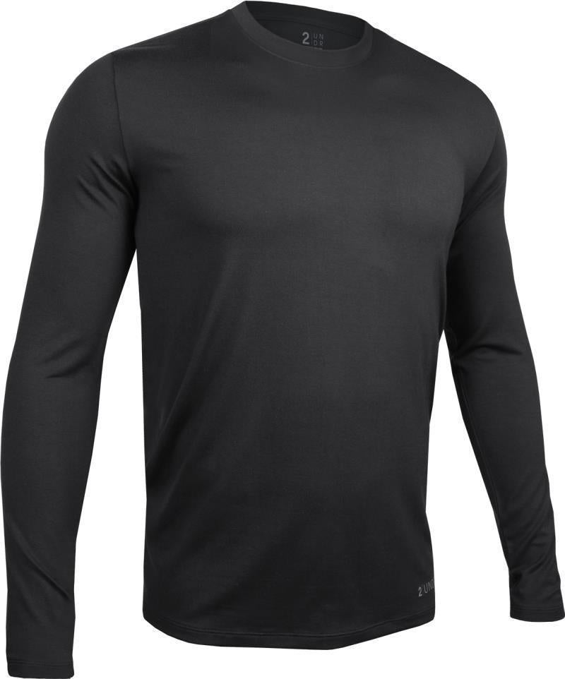 Luxe Crew Neck LS Tee - Mens - Black 1