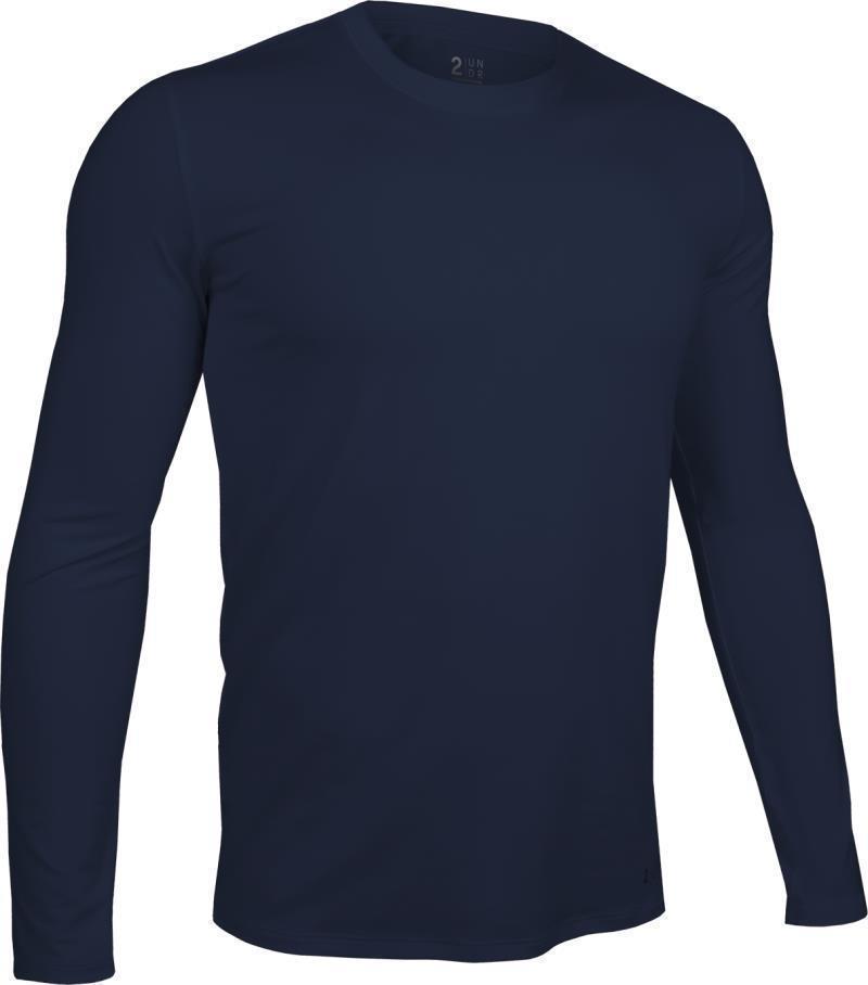 Luxe Crew Neck LS Tee - Mens - Dark Navy 1