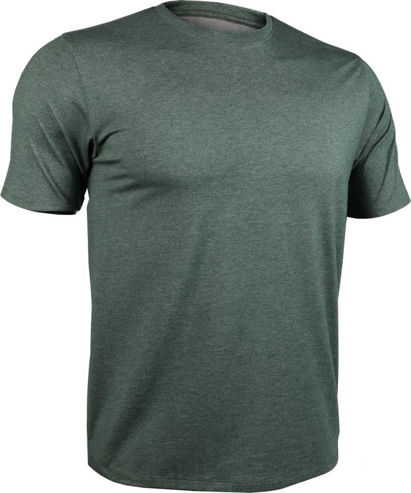 Luxe Crew Neck Tee - Mens - Heathered Forest Green 1
