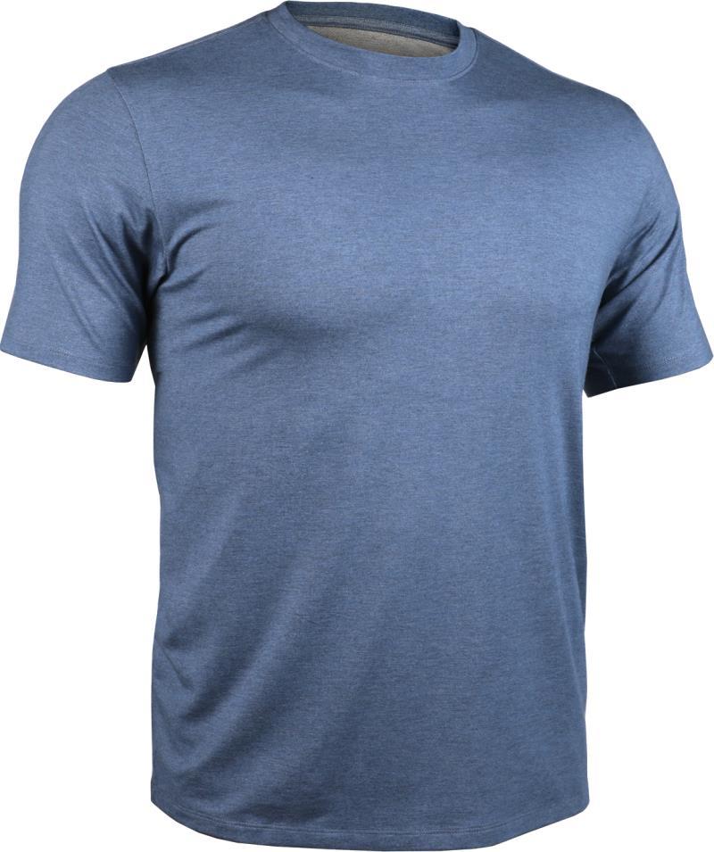Luxe Crew Neck Tee - Mens - Heathered Indigo 1
