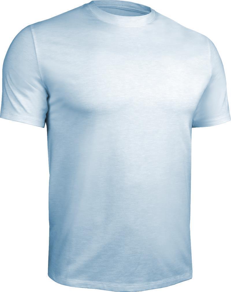 Luxe Crew Neck Tee - Mens - Heathered Light Blue 1