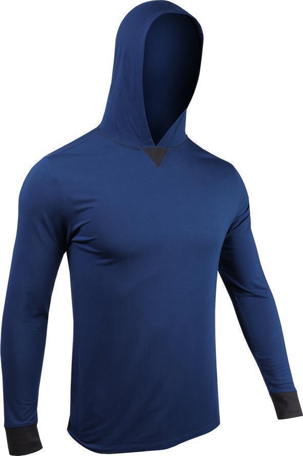 Luxe Hooded LS Tee - Mens - Dark Navy 1