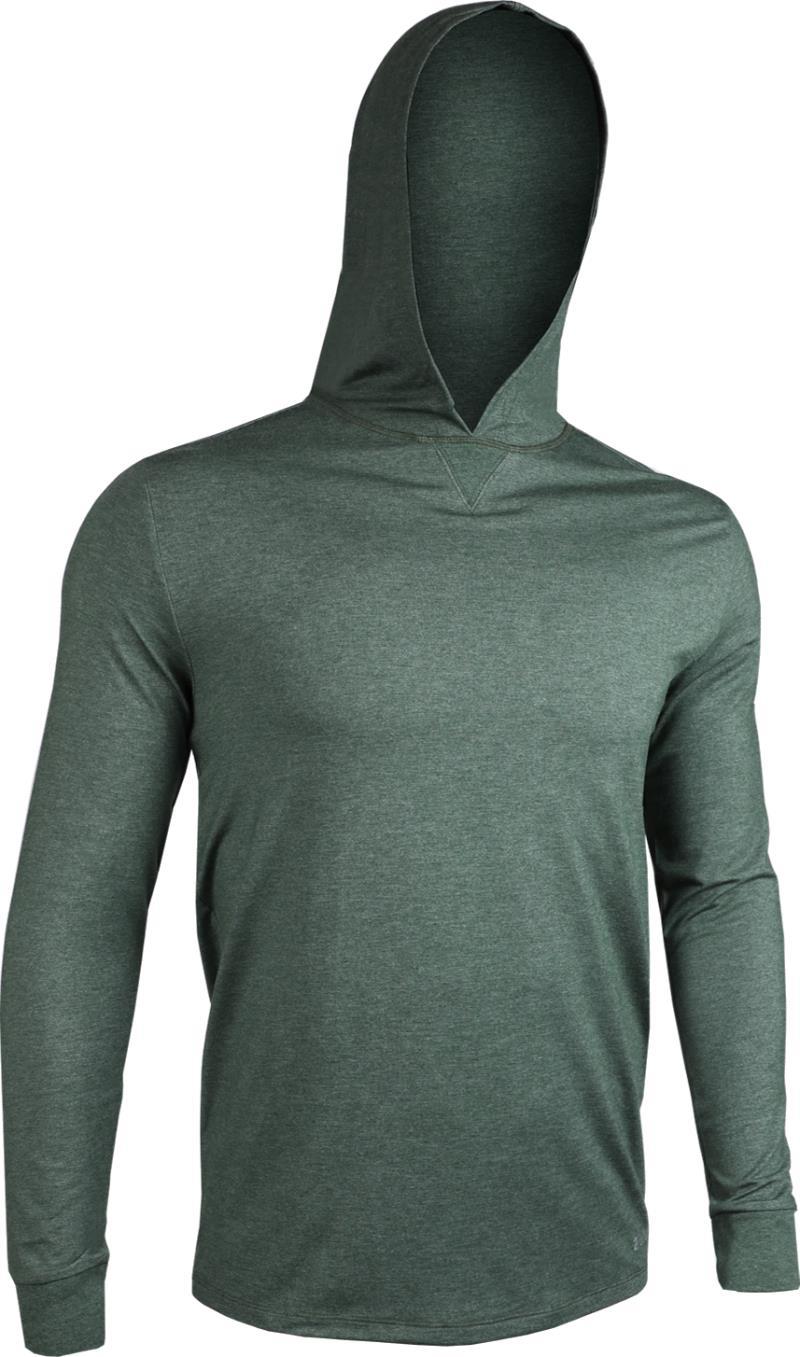 Luxe Hooded LS Tee - Mens - Heathered Forest Green 1