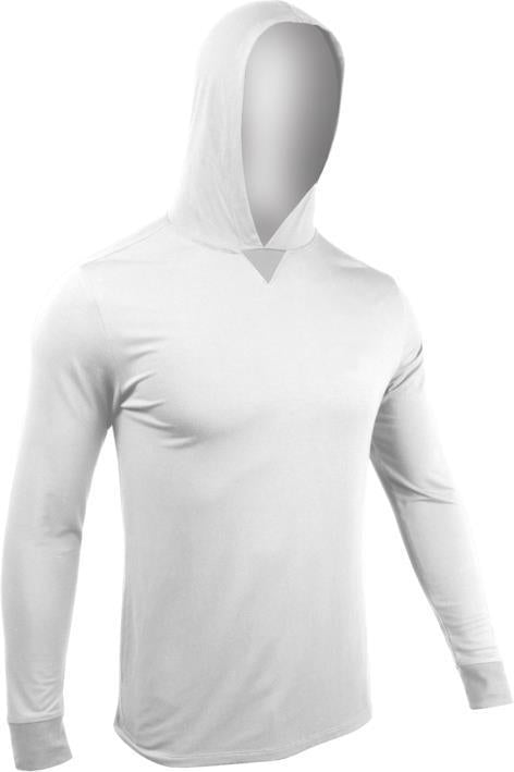 Luxe Hooded LS Tee - Mens - White 1