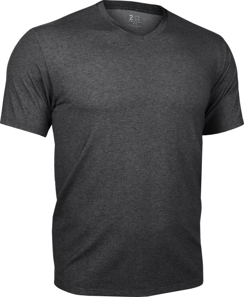 Luxe V-Neck Tee - Mens - Charcoal 1