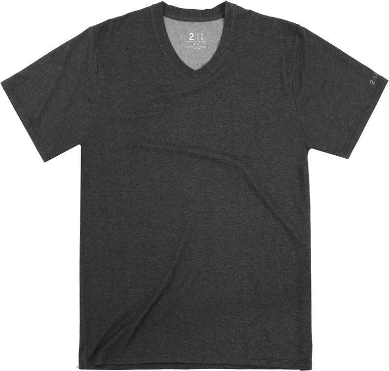 Luxe V-Neck Tee - Mens - Charcoal 2