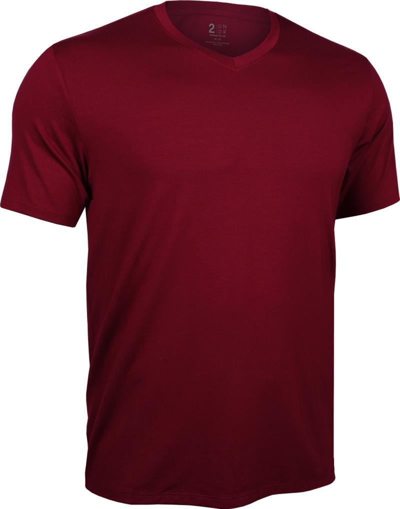 Luxe V-Neck Tee - Mens - Merlot 1
