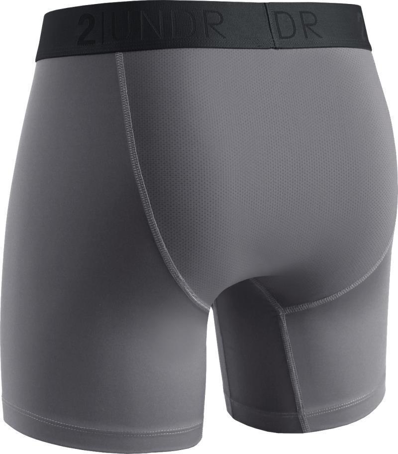Power Shift Boxer Briefs, 6" Inseam - Solid - 4XL-5XL - Mens - Cool Grey 2