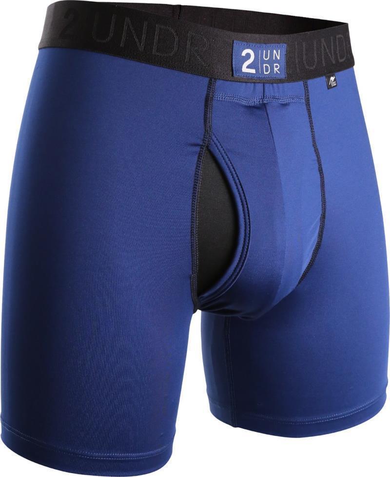 Power Shift Boxer Briefs, 6" Inseam - Solid - 4XL-5XL - Mens - Navy 1
