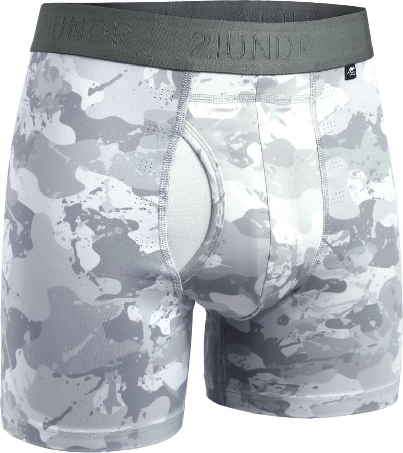 Sport Shift Boxer Briefs, 6" Inseam, Solid - Mens - whiteout 1