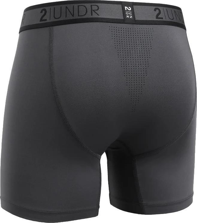 Sport Shift Boxer Briefs, 6" Inseam - Solid - Mens - Charcoal 2