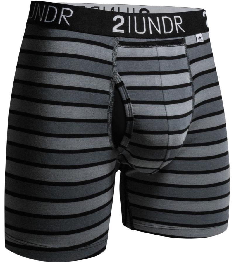 Swing Shift Boxer Brief - Stripe - Mens - Black Stripes 1