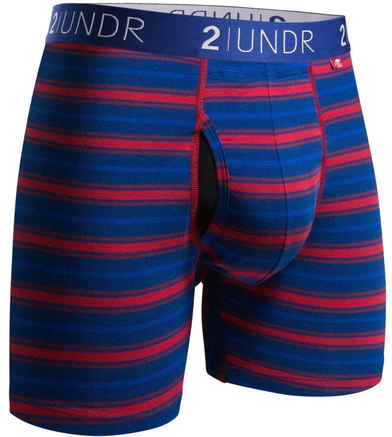Swing Shift Boxer Brief - Stripe - Mens - Navy / Red Stripes 1