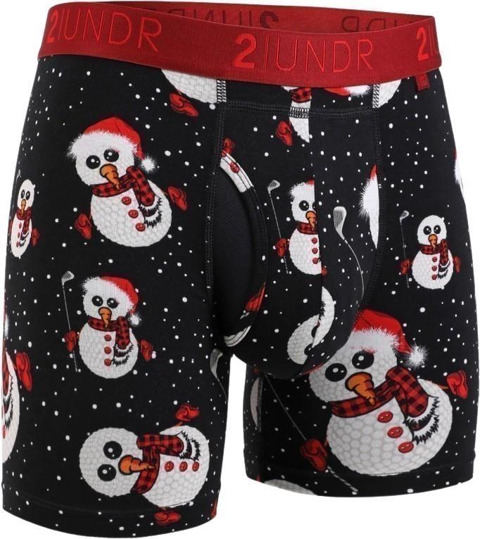Swing Shift Boxer Briefs, 6" Inseam, Print - 4XL-5XL - Mens - black frost 1