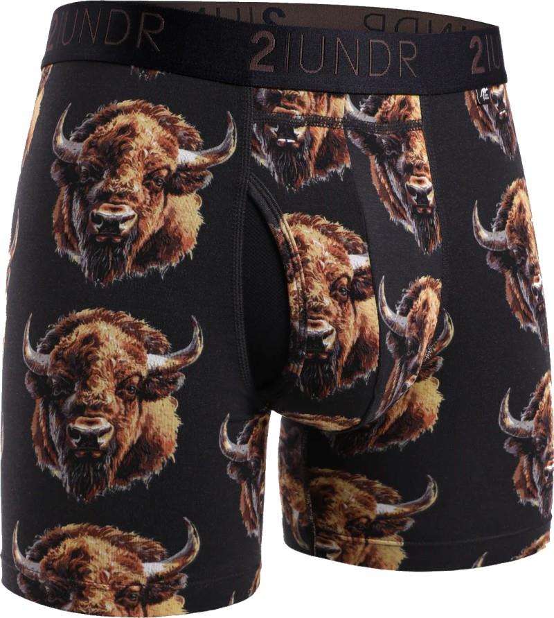 Swing Shift Boxer Briefs, 6" Inseam, Print - 4XL-5XL - Mens - mike bison 1