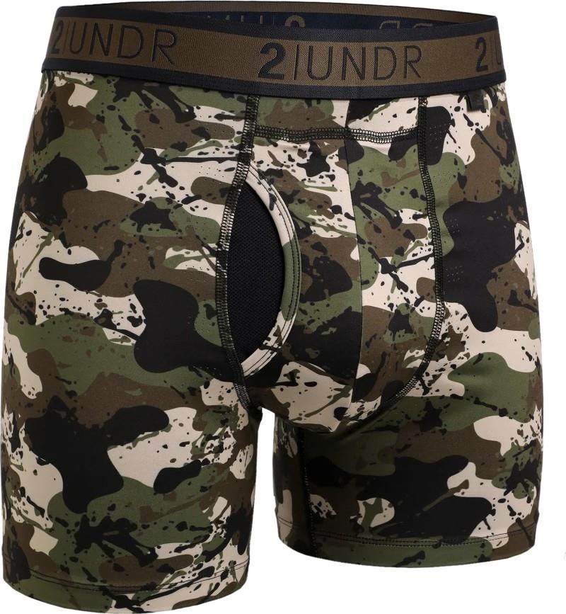 Swing Shift Boxer Briefs, 6" Inseam, Print - Mens - army 1