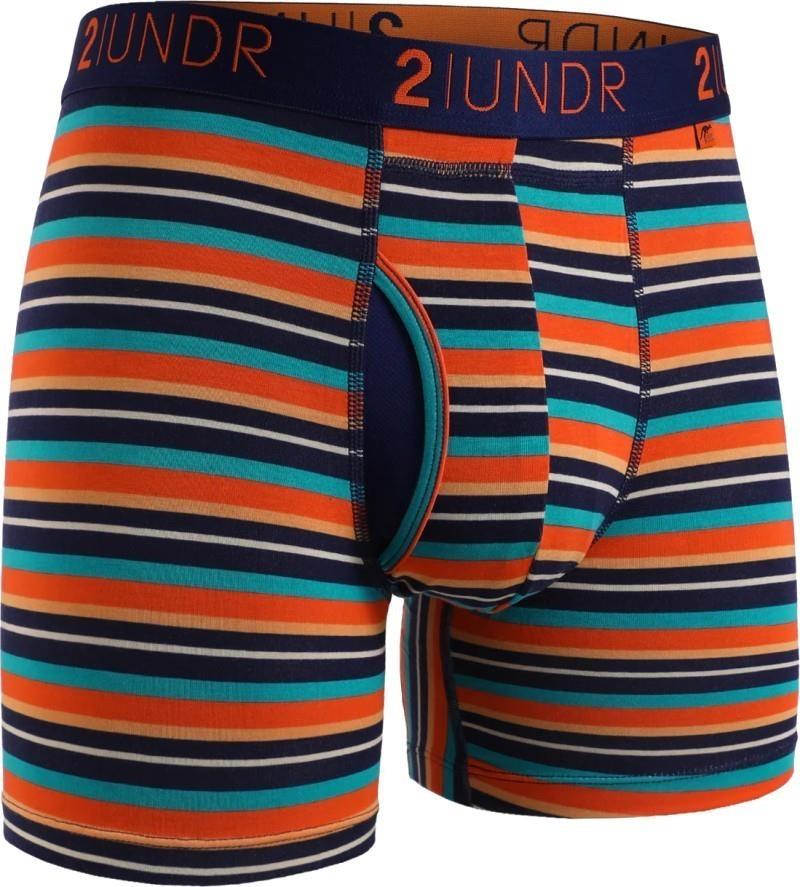 Swing Shift Boxer Briefs, 6" Inseam, Print - Mens - beach stripes 1