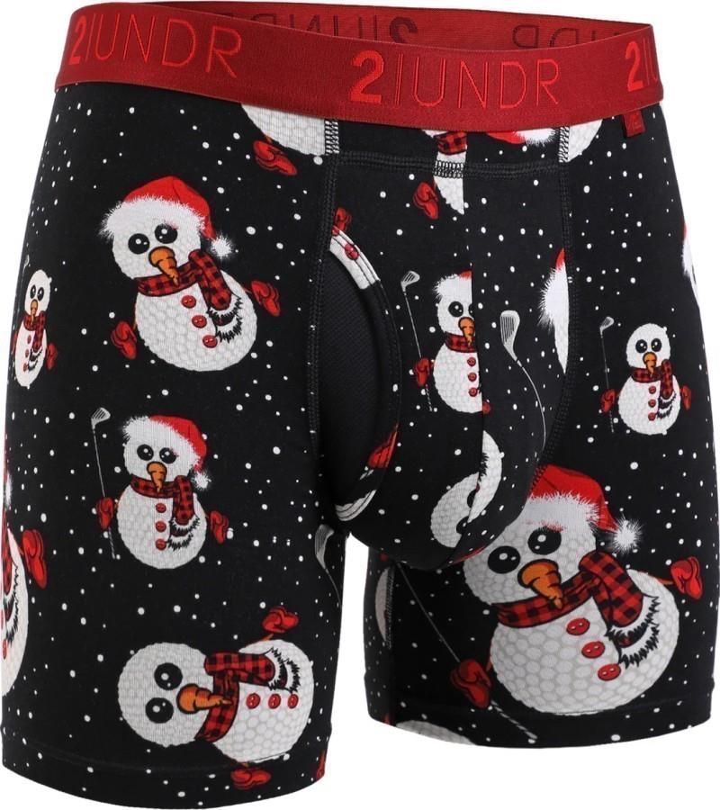 Swing Shift Boxer Briefs, 6" Inseam, Print - Mens - black frost 1