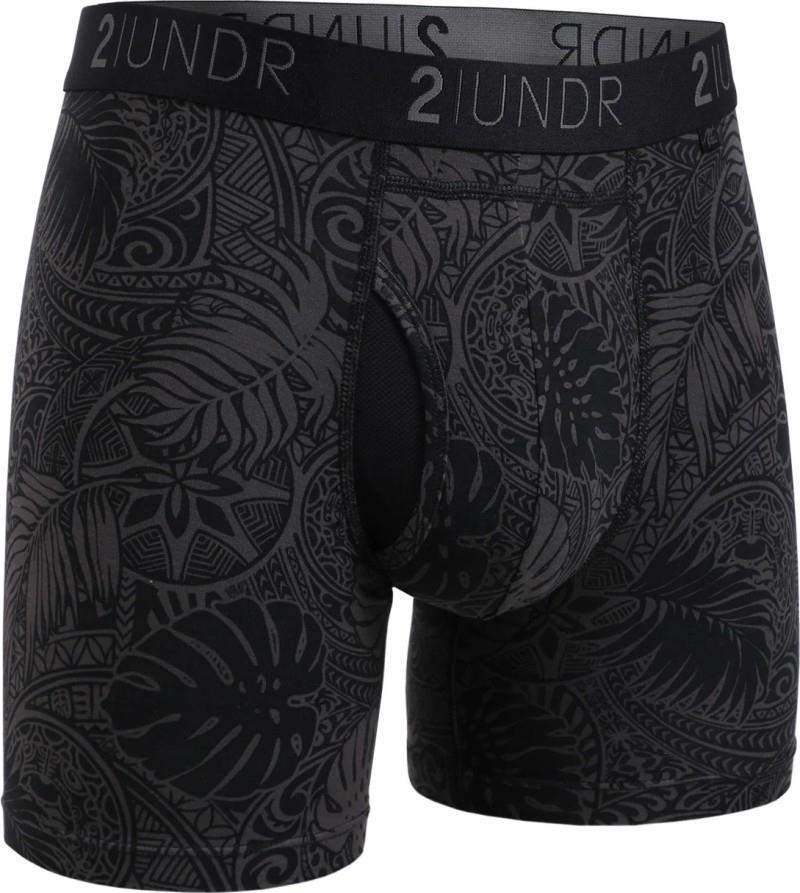 Swing Shift Boxer Briefs, 6" Inseam, Print - Mens - coastal black 1