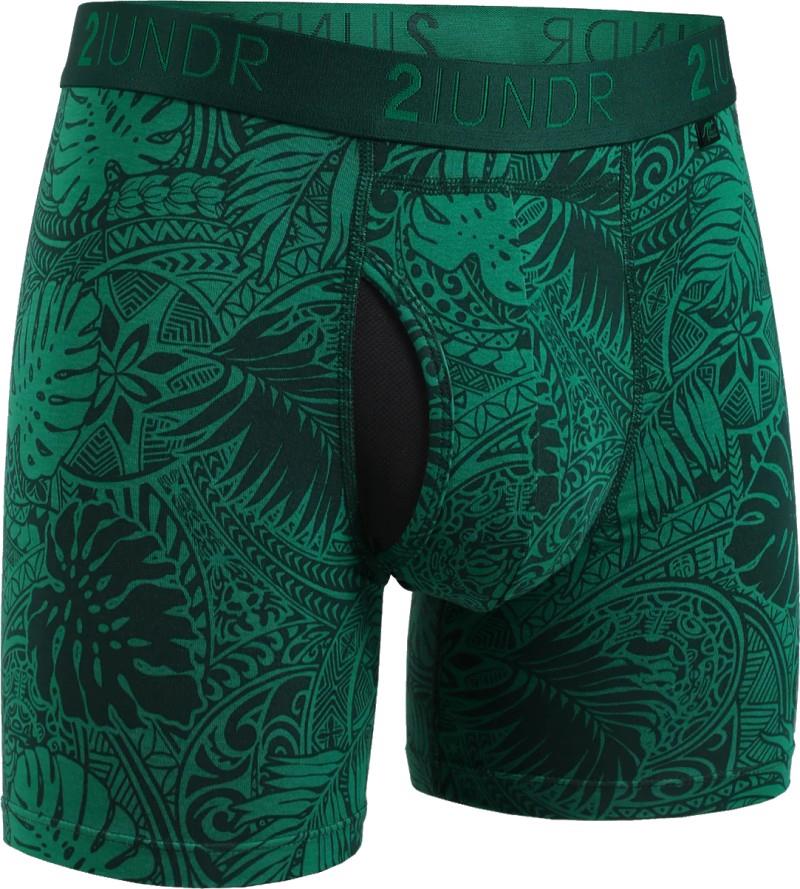 Swing Shift Boxer Briefs, 6" Inseam, Print - Mens - coastal green 1